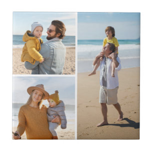 Erstellen Sie Ihre eigene Fotocollage mit 3 Fotos Fliese