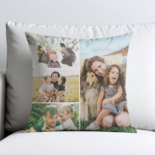 Erstellen Sie Ihre eigene Fotocollage mit 4 Fotos Kissen