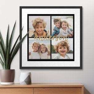 Erstellen Sie Ihre eigene Fotocollage mit 4 Fotos  Poster