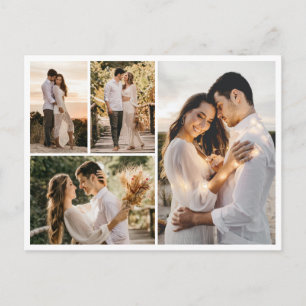 Erstellen Sie Ihre eigene Fotocollage mit 4 Fotos Postkarte