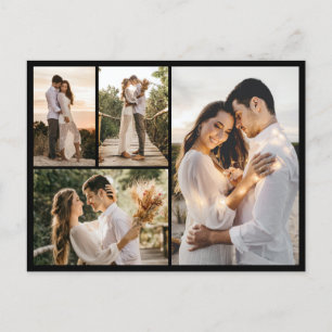 Erstellen Sie Ihre eigene Fotocollage mit 4 Fotos Postkarte