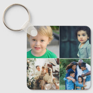 Erstellen Sie Ihre eigene Fotocollage mit 4 Fotos Schlüsselanhänger