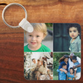 Erstellen Sie Ihre eigene Fotocollage mit 4 Fotos Schlüsselanhänger (Vorderseite)