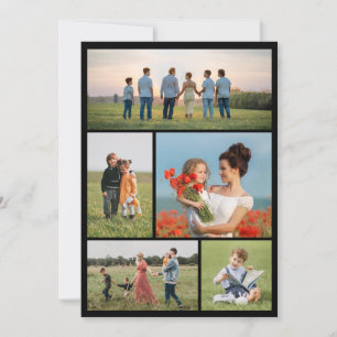 Erstellen Sie Ihre eigene Fotocollage mit 5 Fotos Einladung