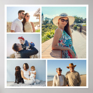 Erstellen Sie Ihre eigene Fotocollage mit 5 Fotos Poster