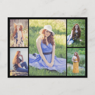 Erstellen Sie Ihre eigene Fotocollage mit 5 Fotos Postkarte