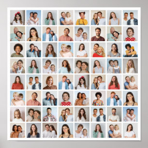 Erstellen Sie Ihre eigene Fotocollage mit 64 Fotos Poster