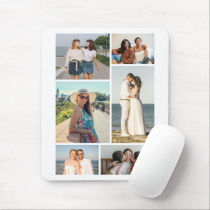 Erstellen Sie Ihre eigene Fotocollage mit 6 Fotos Mousepad