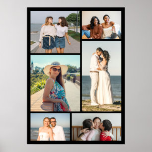 Erstellen Sie Ihre eigene Fotocollage mit 6 Fotos Poster