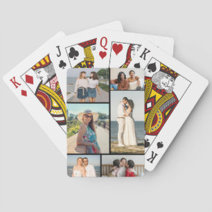 Erstellen Sie Ihre eigene Fotocollage mit 6 Fotos Spielkarten