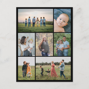 Erstellen Sie Ihre eigene Fotocollage mit 7 Fotos Postkarte