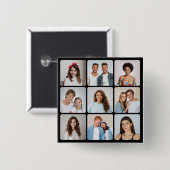 Erstellen Sie Ihre eigene Fotocollage mit 9 abgeru Button (Vorne & Hinten)