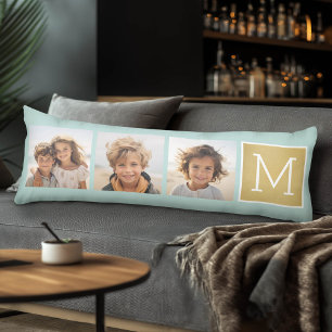 Erstellen Sie Ihre eigene FotoCollage mit Monogram Seitenschläferkissen