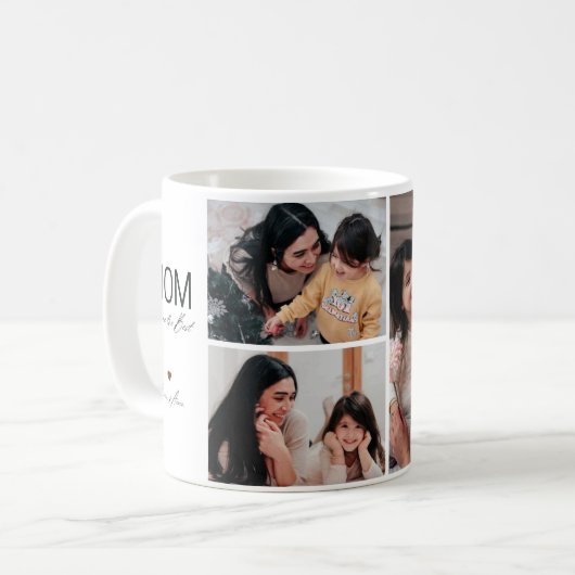 Erstellen Sie Ihre eigene FotoCollage Moderne weiß Kaffeetasse (Vorderseite Links)