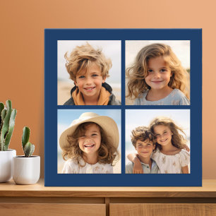 Erstellen Sie Ihre eigene Fotocollage - Navy 4 Bil Leinwanddruck