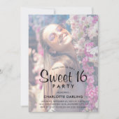 Erstellen Sie Ihre eigene FotoCollage Sweet 16 Geb Einladung (Vorderseite)