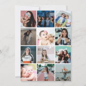 Erstellen Sie Ihre eigene FotoCollage Sweet 16 Geb Einladung (Rückseite)