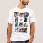Erstellen Sie Ihre eigene FotoCollage T-Shirt<br><div class="desc">Personalisierter Foto T - Shirt mit 11 quadratischen Bildern zum Umstieg auf das eigene Format und einer leicht bearbeitbaren Textvorlage. Foto Tipp: Fotos in Quadrate schneiden,  bevor Sie sicherstellen,  dass Betreff im Zentrum für beste Ergebnisse ist.</div>