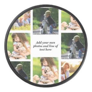 Erstellen Sie Ihre eigene Fotocollage und Text Eishockey Puck