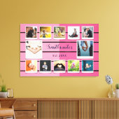Erstellen Sie Ihre eigene Fotocollage Vorlage Pink Leinwanddruck (Insitu (Wohnzimmer))