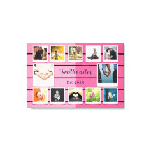 Erstellen Sie Ihre eigene Fotocollage Vorlage Pink