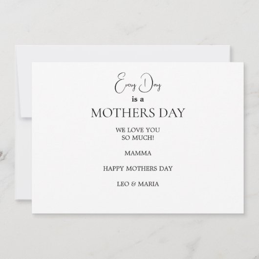 Erstellen Sie Ihre eigene FOTOCUSTOM Happy Mütter Einladung (Rückseite)