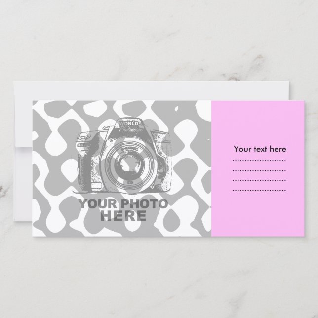 Erstellen Sie Ihre eigene Fotokarte Pink (Vorderseite)