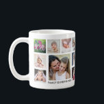 Erstellen Sie Ihre eigene Fotokollektion für 18 Fa Kaffeetasse<br><div class="desc">Einzigartige Foto Collage Tasse zum Personalisieren mit 18 Fotos. Fügen Sie Ihren Familiennamen,  das Jahr hinzu,  um ihn exklusiv zu machen.Das Zitat "Familie ist alles" macht ihn zu einem besonderen Geschenk für Ferien und besondere Anlässe.</div>