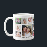 Erstellen Sie Ihre eigene Fotokollektion für 18 Fa Kaffeetasse<br><div class="desc">Einzigartige Foto Collage Tasse zum Personalisieren mit 18 Fotos. Fügen Sie Ihren Familiennamen,  das Jahr hinzu,  um ihn exklusiv zu machen.Das Zitat "Familie ist alles" macht ihn zu einem besonderen Geschenk für Ferien und besondere Anlässe.</div>