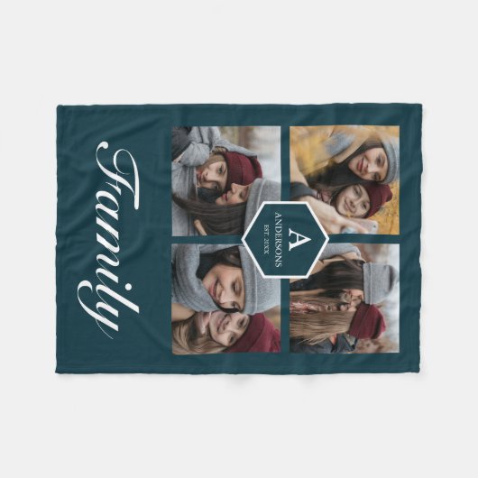 Erstellen Sie Ihre eigene Fotokollektion für 4 Bil Fleecedecke (Vorderseite (Horizontal))
