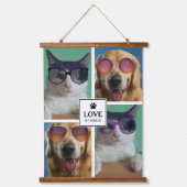 Erstellen Sie Ihre eigene Fotokollektion für 4 Hau Wandteppich Mit Holzrahmen (Vorderseite)