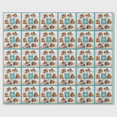 Erstellen Sie Ihre eigene Fotomaterial - Monogramm Geschenkpapier (Flach)