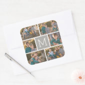 Erstellen Sie Ihre eigene Fotomaterial - Monogramm Quadratischer Aufkleber (Umschlag)