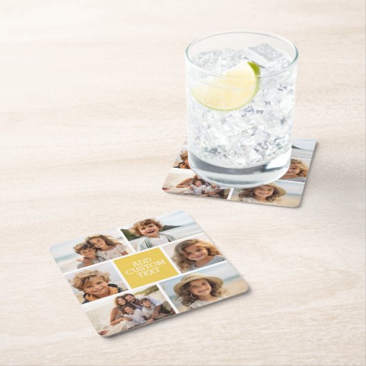 Erstellen Sie Ihre eigene Fotomaterial - Monogramm Rechteckiger Pappuntersetzer (Vor Ort)