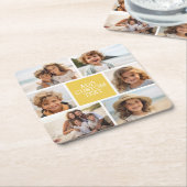 Erstellen Sie Ihre eigene Fotomaterial - Monogramm Rechteckiger Pappuntersetzer (angewinkelt)