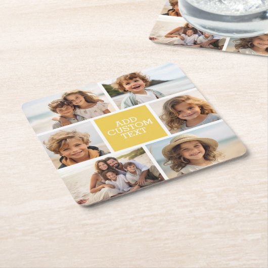 Erstellen Sie Ihre eigene Fotomaterial - Monogramm Rechteckiger Pappuntersetzer (angewinkelt)