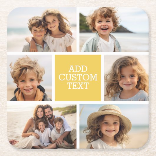 Erstellen Sie Ihre eigene Fotomaterial - Monogramm Rechteckiger Pappuntersetzer (Vorderseite)