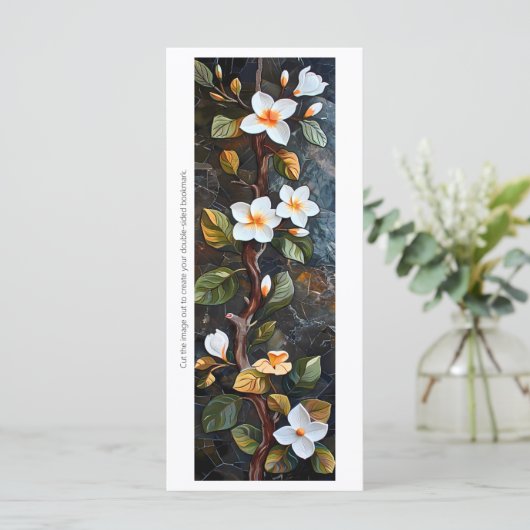 Erstellen Sie Ihre eigene Frangipani Lesezeichen C (Stehend Vorderseite)