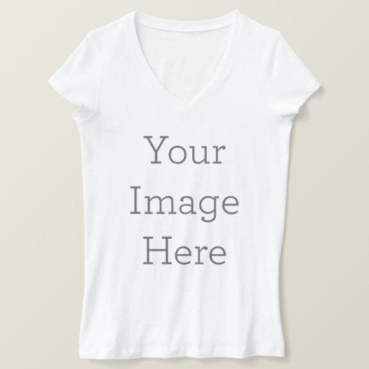 Frauen Bella+Canvas Jersey V-Ausschnitt T-Shirt (Design vorne)