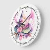 Erstellen Sie Ihre eigene Frühjahrsrähne Hexenhut- Große Wanduhr (Winkel)