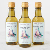 Erstellen Sie Ihre eigene Frühjahrsrähne Hexenhut- Weinetikett (Flaschen)