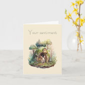 Erstellen Sie Ihre eigene Frühlingshütte Karte (Gelbe Blume)