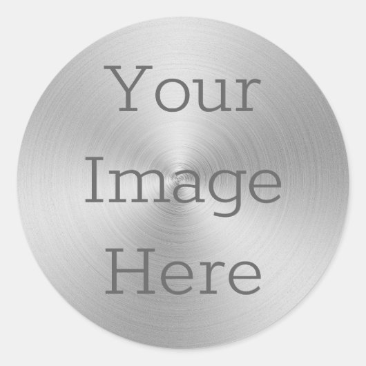 Erstellen Sie Ihre eigene gebürstete metallische S Runder Aufkleber (Vorderseite)