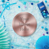 Erstellen Sie Ihre eigene gebürstete Rose Gold Met Pappteller (Party)