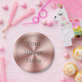 Erstellen Sie Ihre eigene gebürstete Rose Gold Met Pappteller (Party)