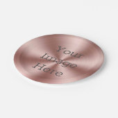 Erstellen Sie Ihre eigene gebürstete Rose Gold Met Pappteller (Schrägansicht)
