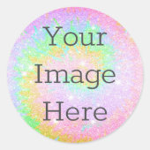 Erstellen Sie Ihre eigene Gefärbte Krawatte Rainbo Runder Aufkleber (Vorderseite)