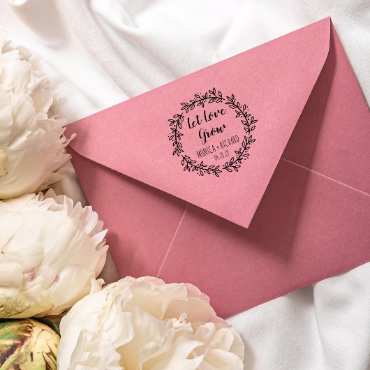 Erstellen Sie Ihre eigene Gelassen Liebe Grow Typo Gummistempel