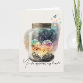 Erstellen Sie Ihre eigene gelbe magische Herz-Lieb Feiertagskarte