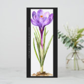 Erstellen Sie Ihre eigene gemalte Crocus Lesezeich (Stehend Vorderseite)